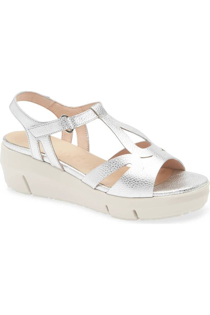 NEW WONDERS women's blanca platform wedge sandal in max plata